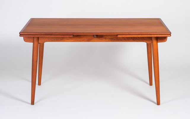 AT-312 Dining Table in Teak by Hans J. Wegner for Andreas Tuck, Denmark, 1950s-ZGQ-1289902