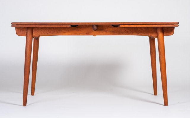 AT-312 Dining Table in Teak by Hans J. Wegner for Andreas Tuck, Denmark, 1950s-ZGQ-1289902