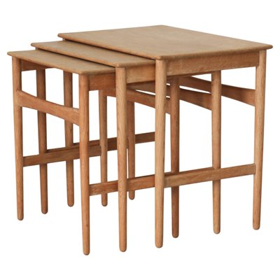 AT-40 Nesting Tables attributed to Hans J. Wegner for Andreas Tuck, Denmark, 1960s, Set of 3-WRF-1741924