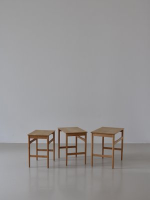 AT-40 Nesting Tables attributed to Hans J. Wegner for Andreas Tuck, Denmark, 1960s, Set of 3-WRF-1741924