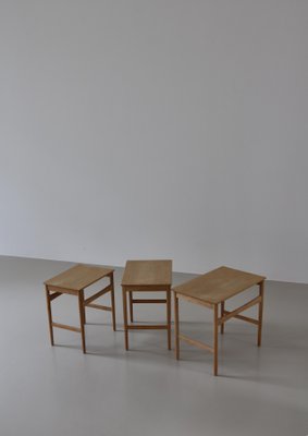 AT-40 Nesting Tables attributed to Hans J. Wegner for Andreas Tuck, Denmark, 1960s, Set of 3-WRF-1741924