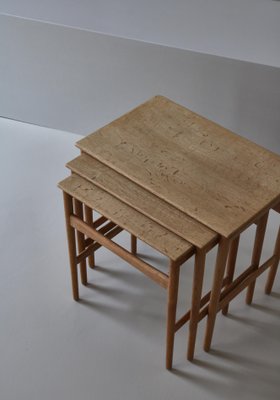 AT-40 Nesting Tables attributed to Hans J. Wegner for Andreas Tuck, Denmark, 1960s, Set of 3-WRF-1741924