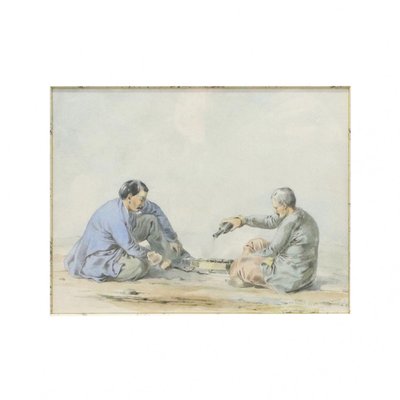 At the Mangal, 19th-Century, Watercolor on Paper, Framed-WMV-1272651