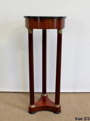 Athenian Empire Style Sellette Table in Mahogany and Marble, Early 20th Century-RVK-1001672