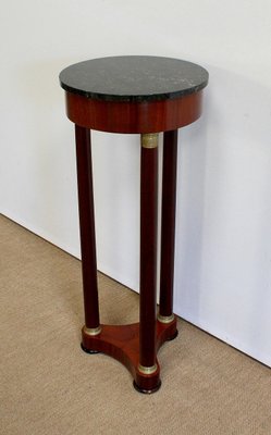 Athenian Empire Style Sellette Table in Mahogany and Marble, Early 20th Century-RVK-1001672