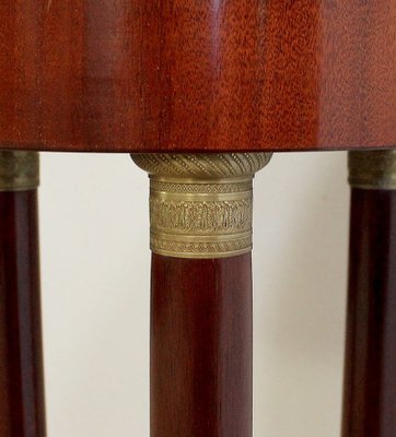 Athenian Empire Style Sellette Table in Mahogany and Marble, Early 20th Century-RVK-1001672