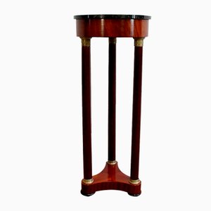 Athenian Empire Style Sellette Table in Mahogany and Marble, Early 20th Century-RVK-1001672