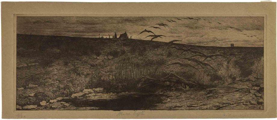 Attilio Zanchelli, Sad Hour, Original Etching, Early 20th-Century-ZCI-1191637