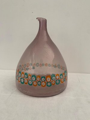 Aubergine Truncated Cone Vase by Murrine from Vistosi-IJR-1398352