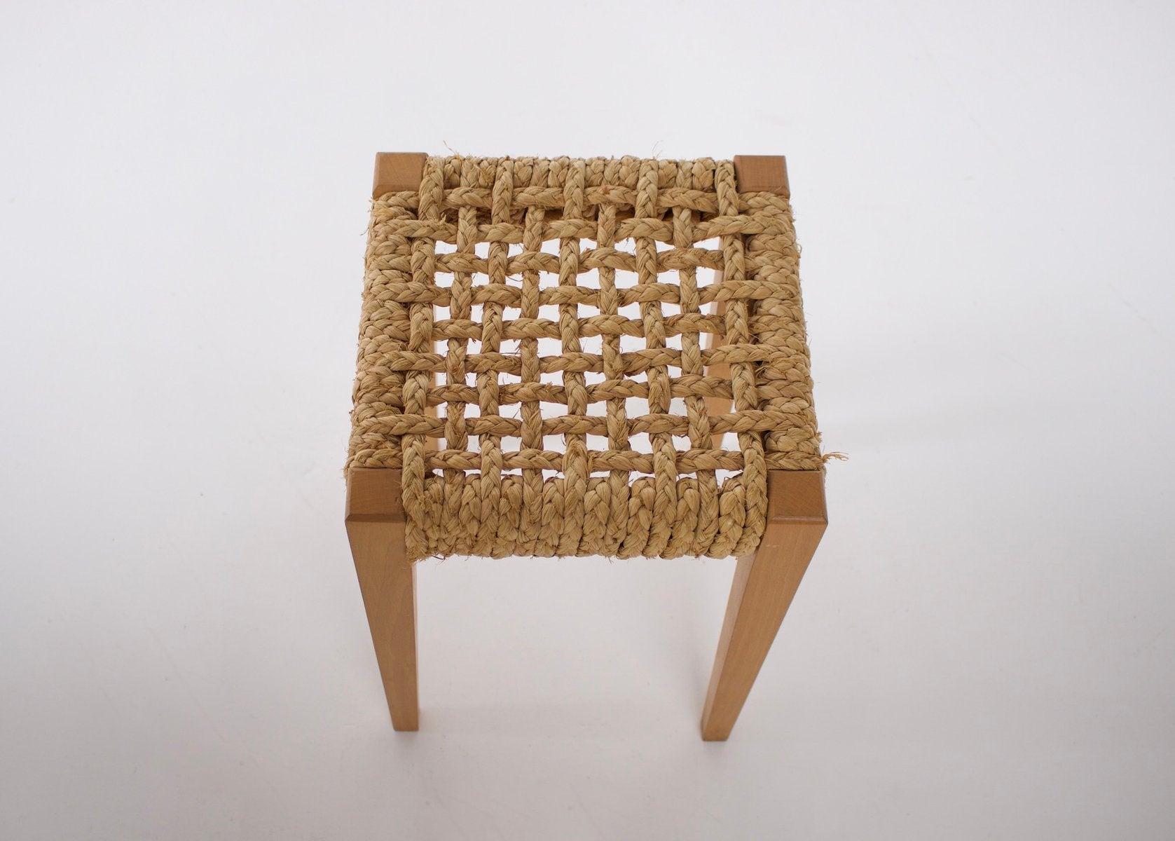 Audoux-Minet Rope Stool, 1950s