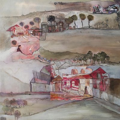 Audrey Margeridon, Ouvrir une Parenthèse, 2019, Oil & Collage on Canvas-CHG-1421913