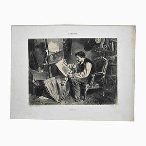 Auguste Andrieux, The Workshop, Original Lithograph, 1852-ZCI-1255941