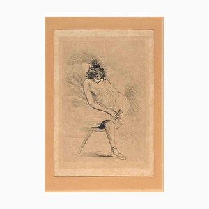 Auguste Legrand, The Ballerina, Original B/W Etching, 1900s-ZCI-1300589