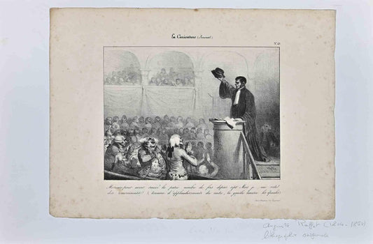 Auguste Raffet, The National Assembly in Paris, Lithograph, 1850