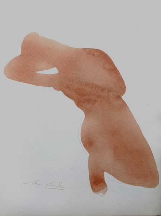 Auguste Rodin, Mirbeau Octave Nude, 1902, Lithograph on Arches Paper