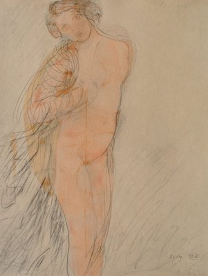 Auguste Rodin, Young Half-Naked Model, Engraving-KHH-2023033