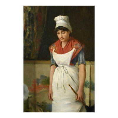 Auguste Serrure, Soubrette, 19th Century, Oil Painting, Framed-NQ-1135408