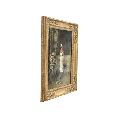 Auguste Serrure, Soubrette, 19th Century, Oil Painting, Framed-NQ-1135408