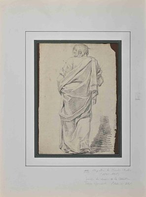 Augustin de Saint-Aubin, Figure of Man, Original Pencil Drawing, 19th Century-ZCI-1384910