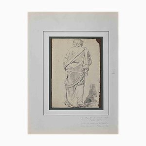 Augustin de Saint-Aubin, Figure of Man, Original Pencil Drawing, 19th Century-ZCI-1384910