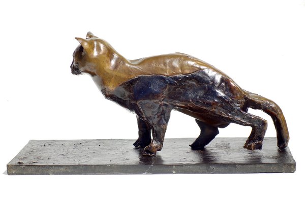 Augusto Perez, Cat Sculpture, 1970s, Bronze