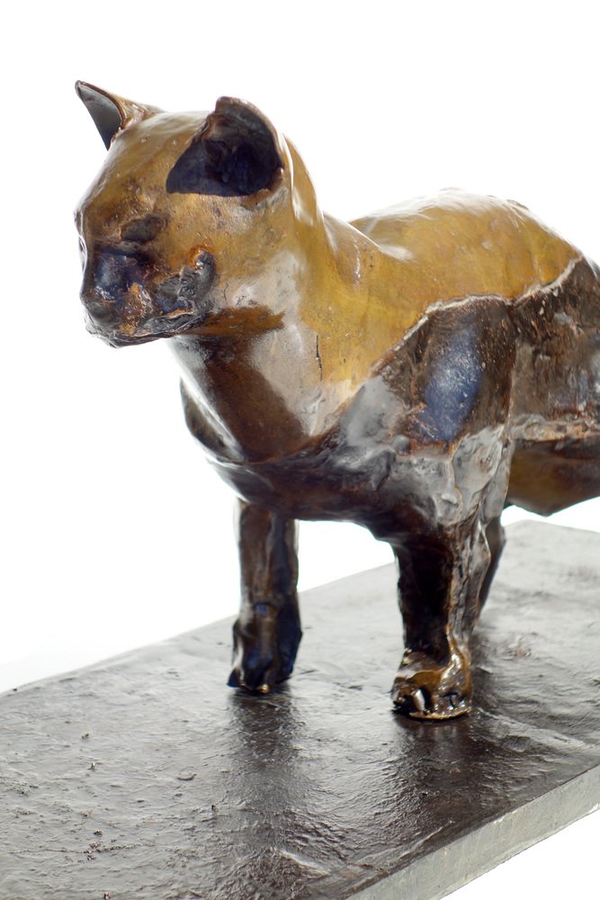 Augusto Perez, Cat Sculpture, 1970s, Bronze