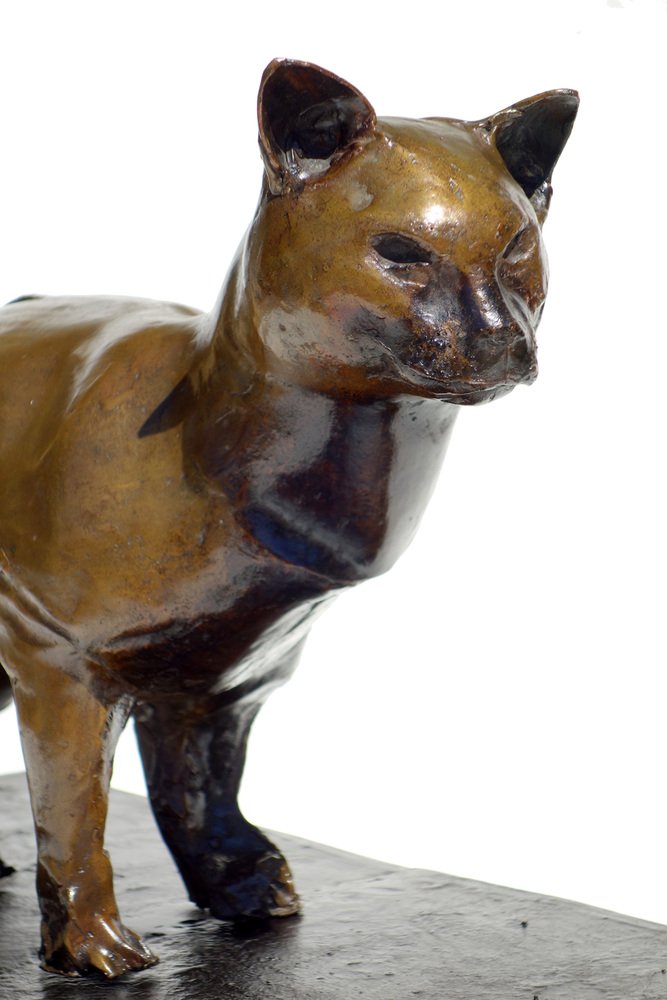 Augusto Perez, Cat Sculpture, 1970s, Bronze