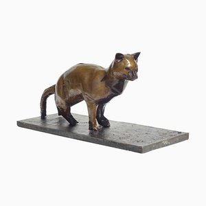 Augusto Perez, Cat Sculpture, 1970s, Bronze-KGD-1740576