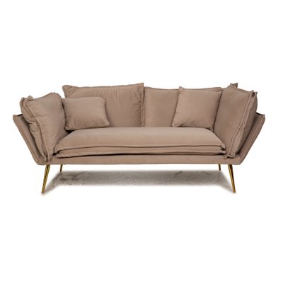 Aura 3-Seater Sofa in Beige Velvet from IconX Studios-RQW-1748169