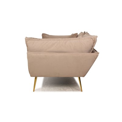 Aura 3-Seater Sofa in Beige Velvet from IconX Studios-RQW-1748169