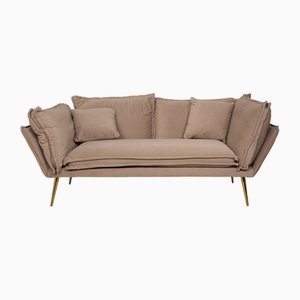 Aura 3-Seater Sofa in Beige Velvet from IconX Studios-RQW-1748169