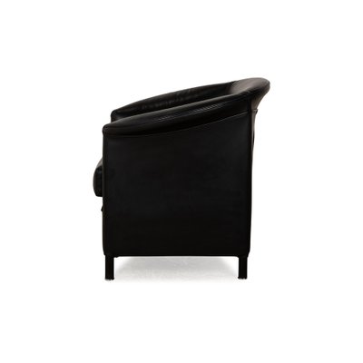 Aura Leather Armchair Set in Black from Wittmann, Set of 2-RQW-2036345