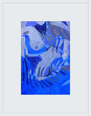 Aurélie Trabaud, Abstrait Nu No.10 - Blue, 2022, Watercolor & Gouache-ZHZ-1753896