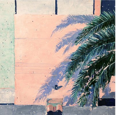 Aurélie Trabaud, Palm Shadow on a Pink Wall N°2, 2022, Acrylic & Pigment-ZHZ-1753661