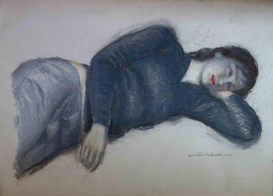 Aurelio Bulzatti, Donna Sdraiata, Pastel, 2009-ZCI-1775860