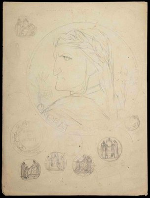 Aurelio Mistruzzi, Study for a Medal, Original Drawing, 20th Century-ZCI-1163396