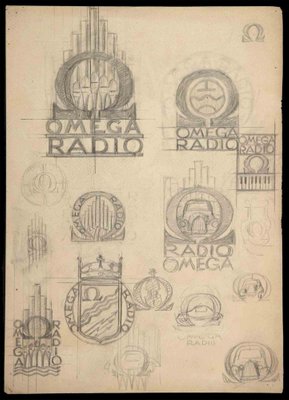 Aurelio Mistruzzi, Study for the Brand, Original Drawing, 20th Century-ZCI-1163395