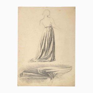 Aurelio Mistruzzi, Woman from Behind, Drawing, 20th-Century-ZCI-1163390