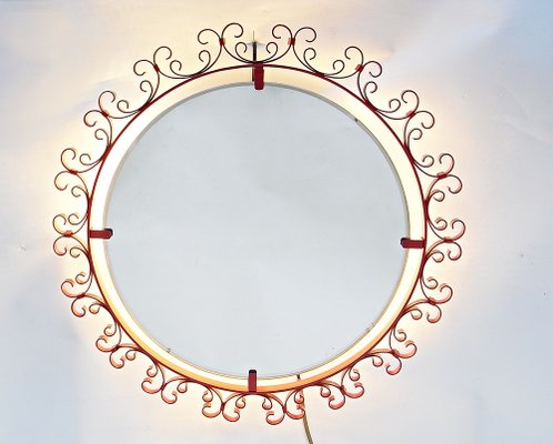 Aurora Wall Lamp with Mirror, 1960s-EP-1769118