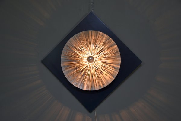 Aurora Wall Light Sculpture in Brass & Metal by Otello Ciullini, Italy, 1970s-QZZ-1425113