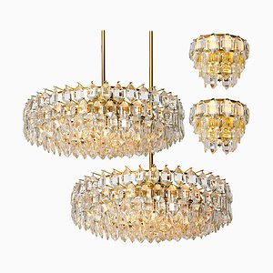 Austria Brass and Crystal Glass Bakalowits Chandeliers from Cor, 1960s, Set of 4-VDW-910020