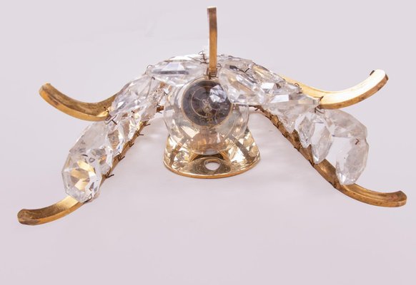 Austria Faceted Crystals & Brass Wall Sconces from Bakalowits, 1960, Set of 2-DEK-1175900