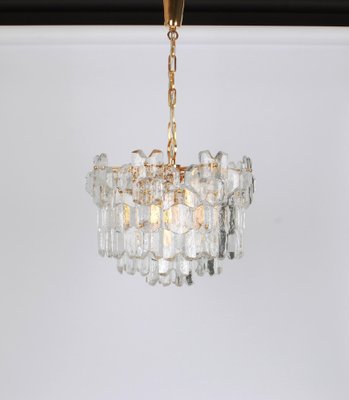 Austria Gilt Brass Murano Glass Chandelier from Kalmar, 1970s-UGR-1085516