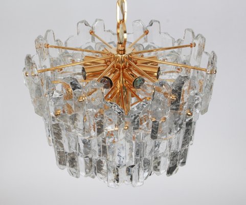 Austria Gilt Brass Murano Glass Chandelier from Kalmar, 1970s-UGR-1085516