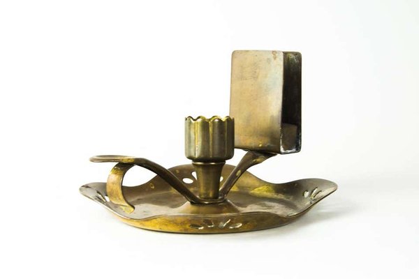 Austrian Art Deco Candleholder with Matchbox Holder for Wine Cellars, 1920s-SPD-866112