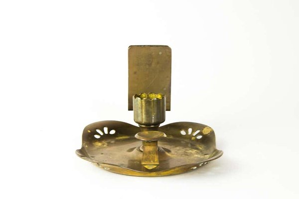 Austrian Art Deco Candleholder with Matchbox Holder for Wine Cellars, 1920s-SPD-866112