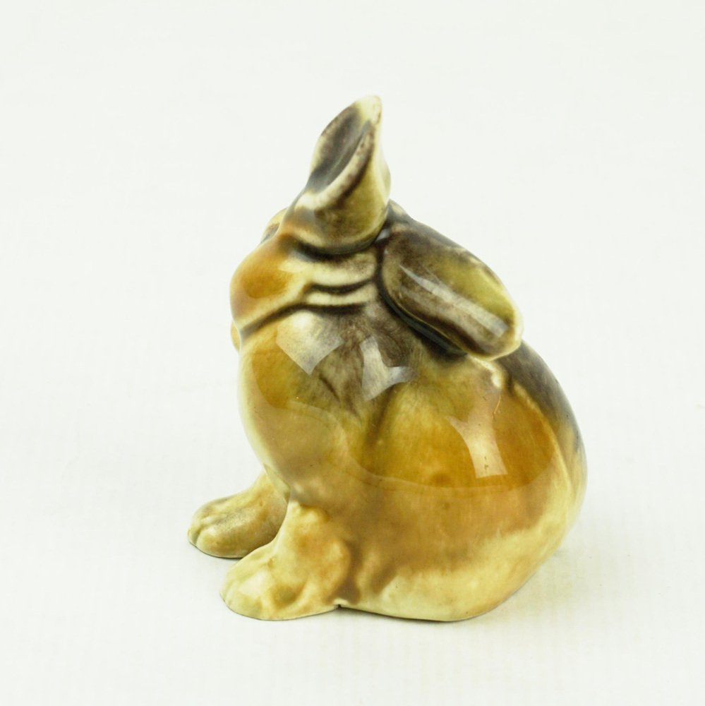 Austrian Art Deco Glazed Ceramic Rabbit by Eduard Klablena