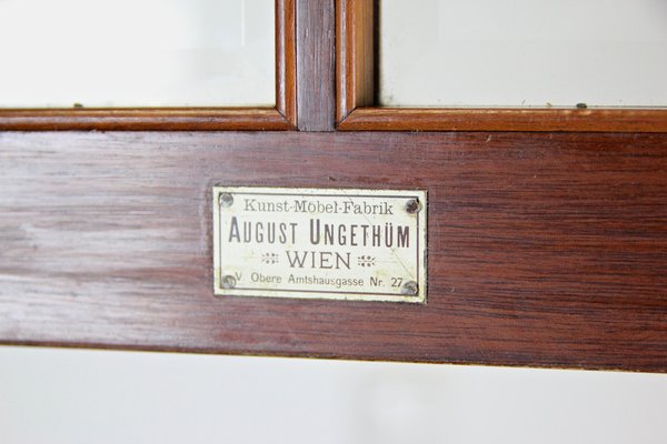 Austrian Art Nouveau Cabinet in Mahogany by August Ungethüm, 1900-TQA-1322068