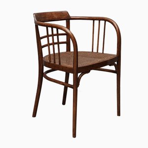 Austrian Art Nouveau Curved Beechwood Chair from Thonet, 1910s-UH-802039