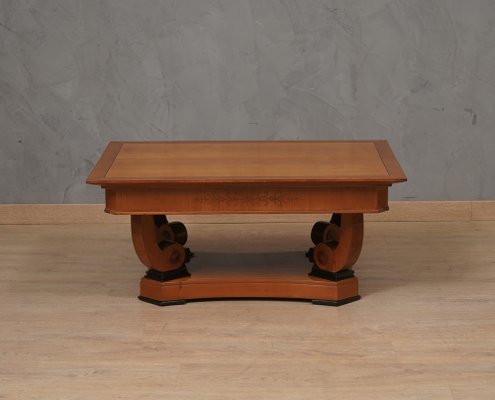 Austrian Art Nouveau Rectangular Sofa Table in Cherrywood, 1900s-UH-1768878